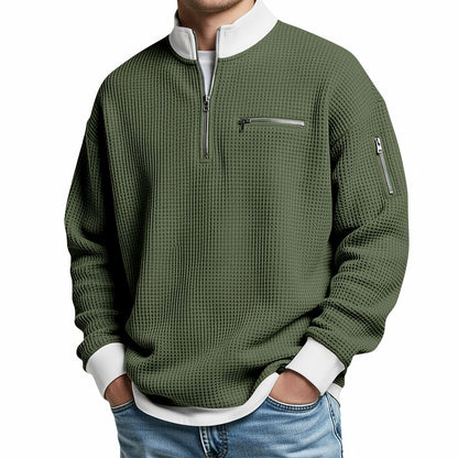 Herren-Waffelstrickpullover