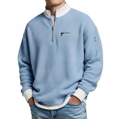 Herren-Waffelstrickpullover