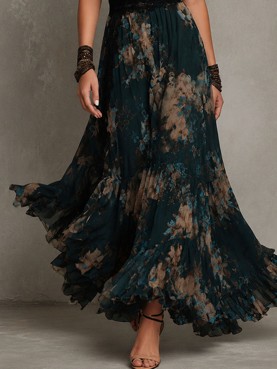 Wendy | Elegantes Maxikleid mit Blumenmuster