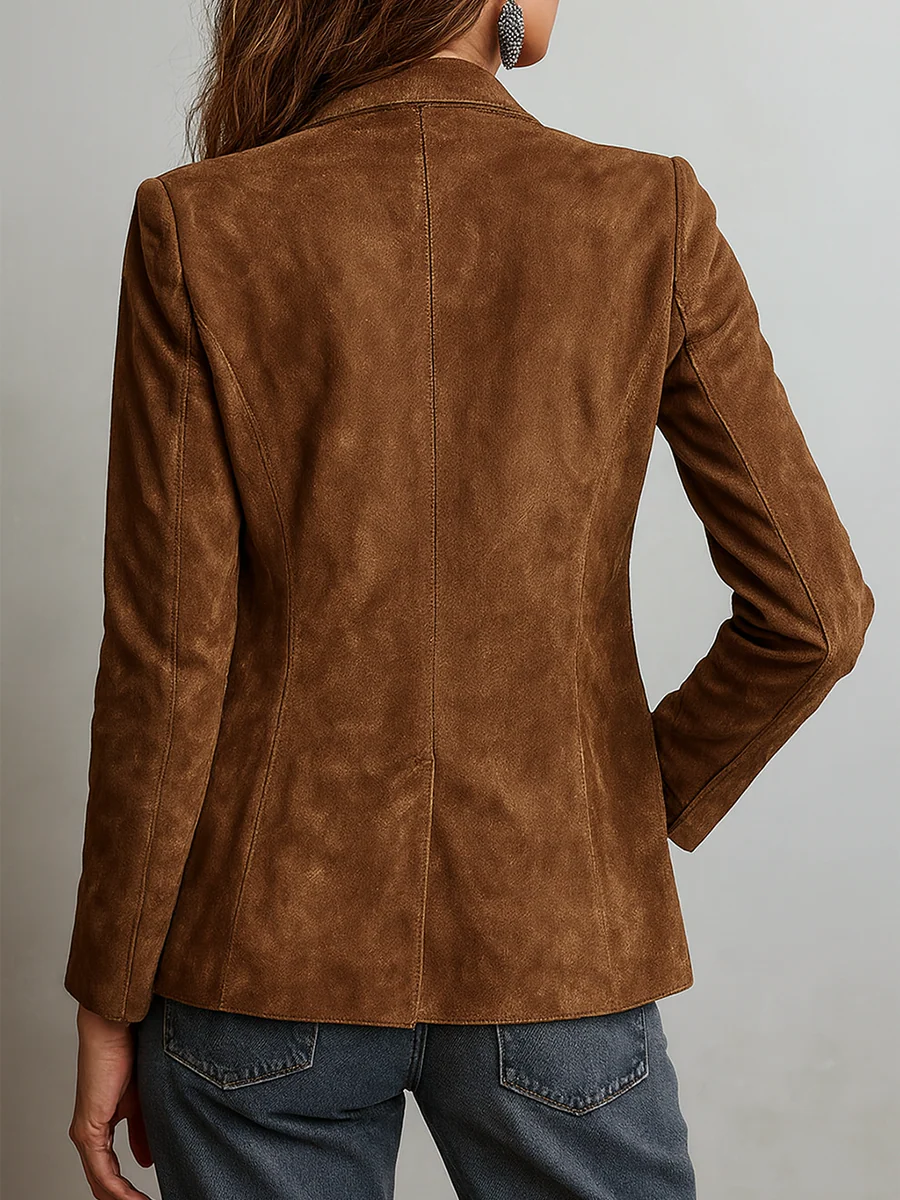 Marcelle | Eleganter brauner Vintage-Blazer