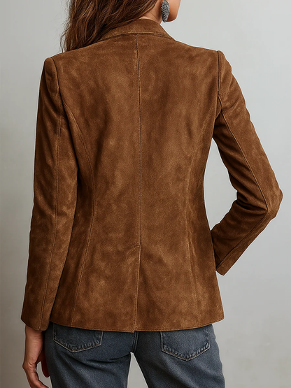 Marcelle | Eleganter brauner Vintage-Blazer