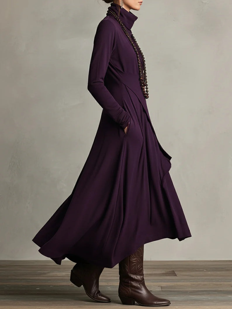 Arielle | Asymmetrisches Rollkragenkleid