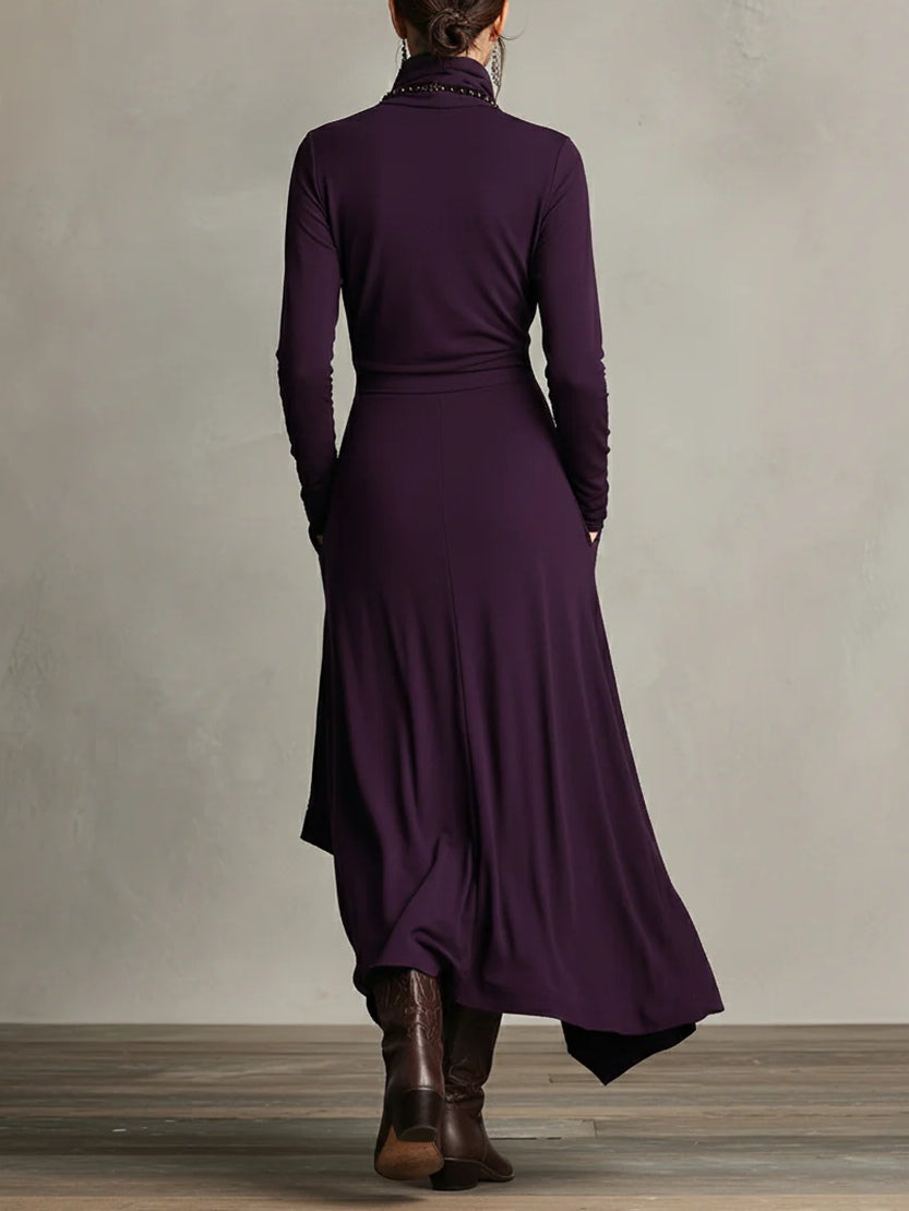 Arielle | Asymmetrisches Rollkragenkleid