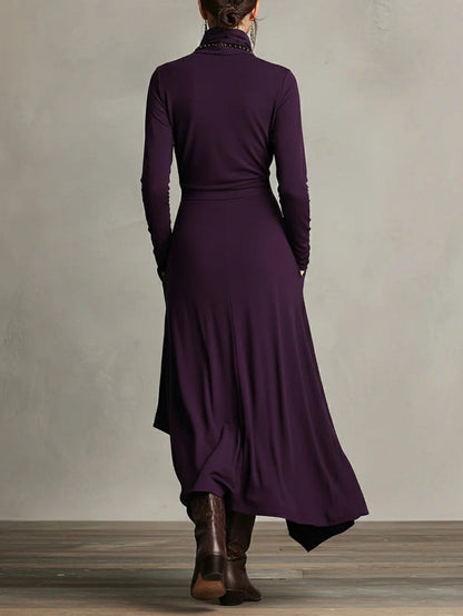 Arielle | Asymmetrisches Rollkragenkleid