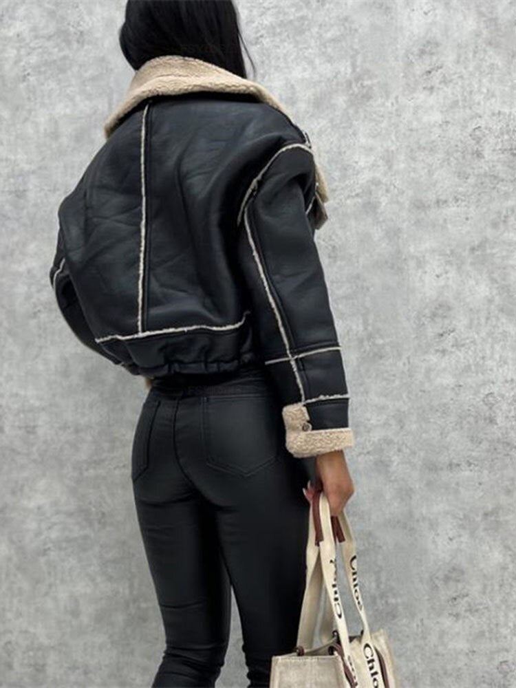 Elara | Lederjacke mit Wollfutter