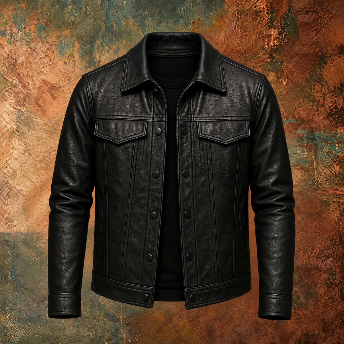 Coole Lederjacke im Biker-Stil