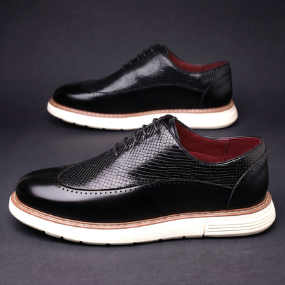 Adelmann | Brogue-Schuhe mit Krokodilprägung