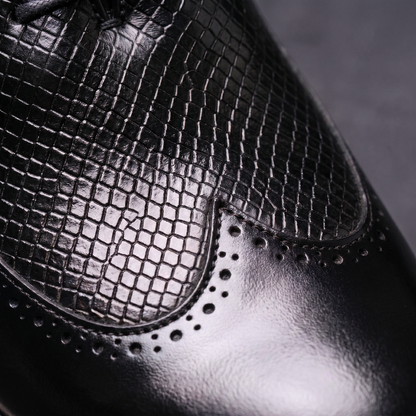 Adelmann | Brogue-Schuhe mit Krokodilprägung