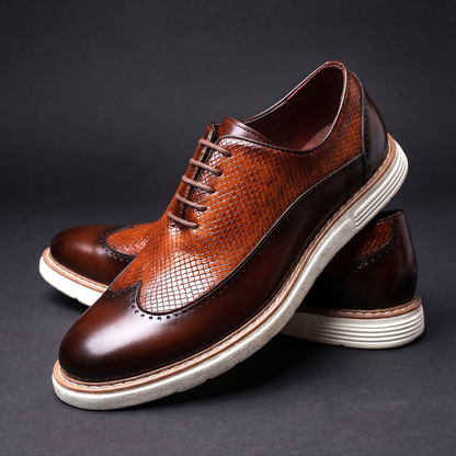 Adelmann | Brogue-Schuhe mit Krokodilprägung