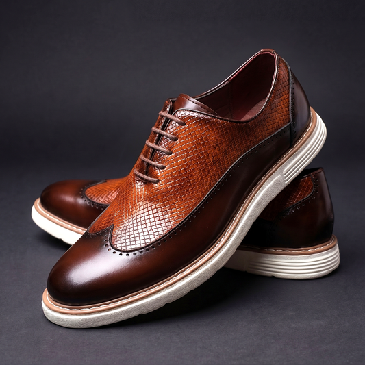 Adelmann | Brogue-Schuhe mit Krokodilprägung