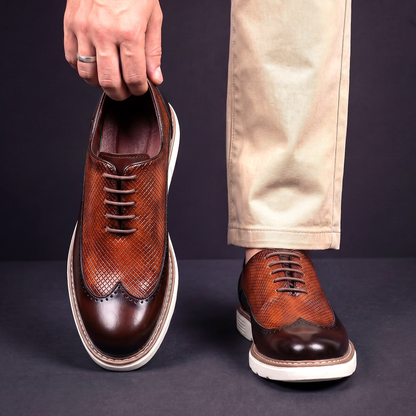Adelmann | Brogue-Schuhe mit Krokodilprägung