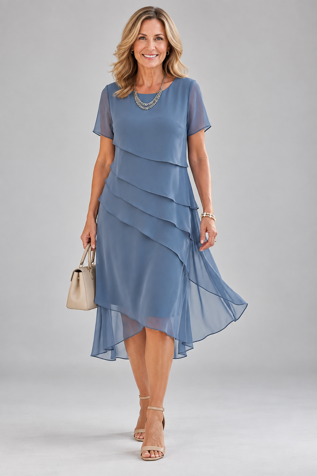 Juliett Elegantes fließendes Midikleid
