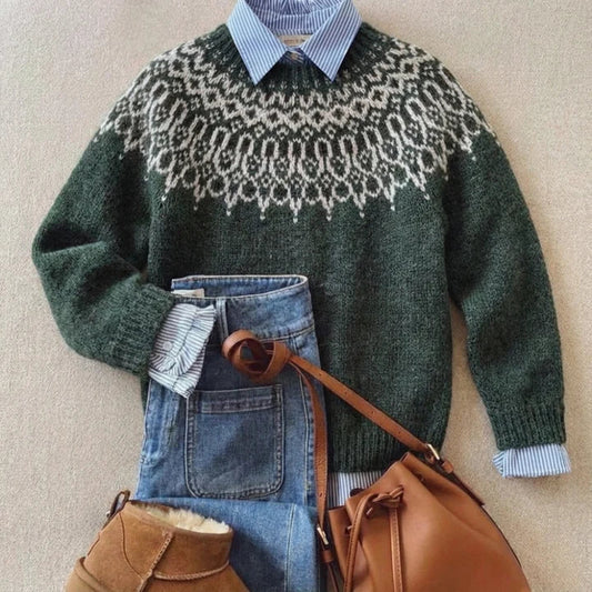Solène | Strickpullover mit Schneeeffekt