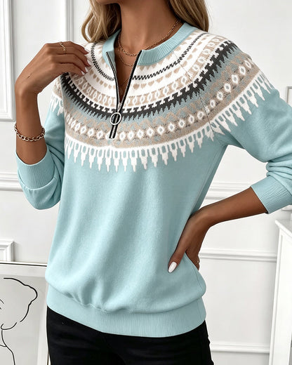 Annemieke | Bequemer Sweatshirt mit Reißverschluss
