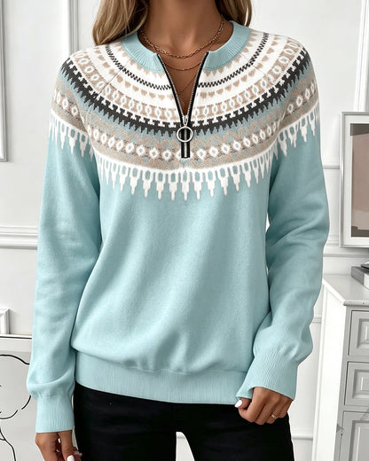 Annemieke | Bequemer Sweatshirt mit Reißverschluss