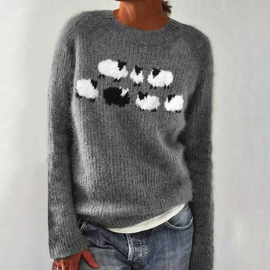 Lucienne | Strickpullover mit Schafmotiven