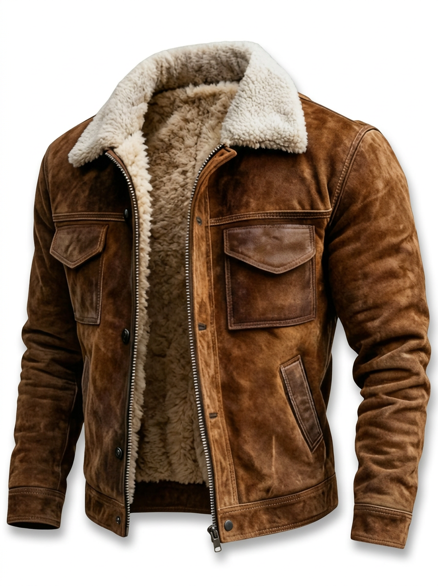 Warme Sherpa-Jacke