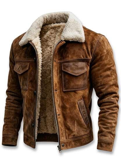 Warme Sherpa-Jacke