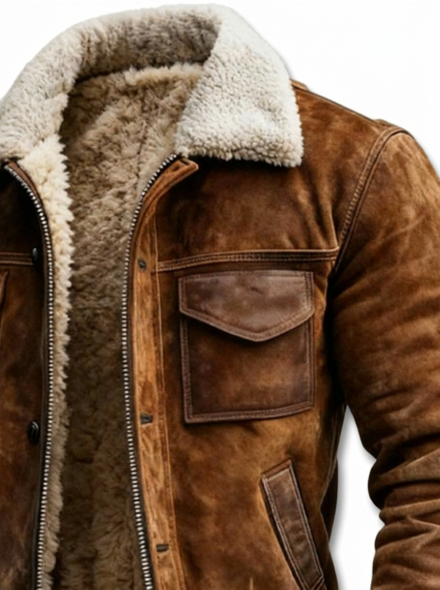Warme Sherpa-Jacke