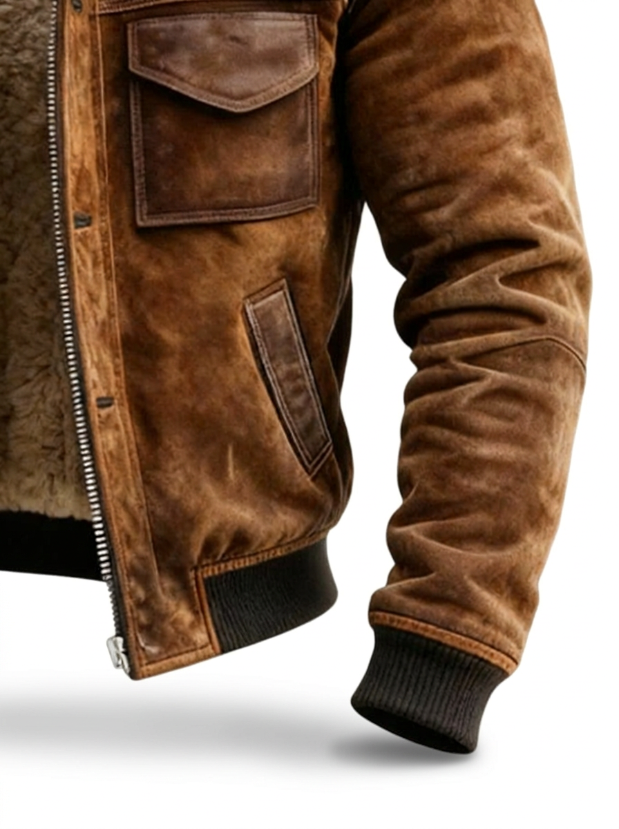 Warme Sherpa-Jacke