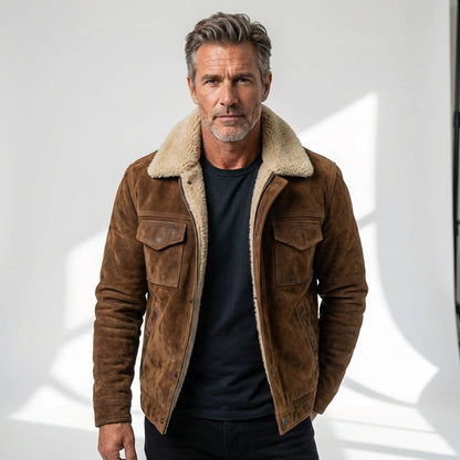 Warme Sherpa-Jacke