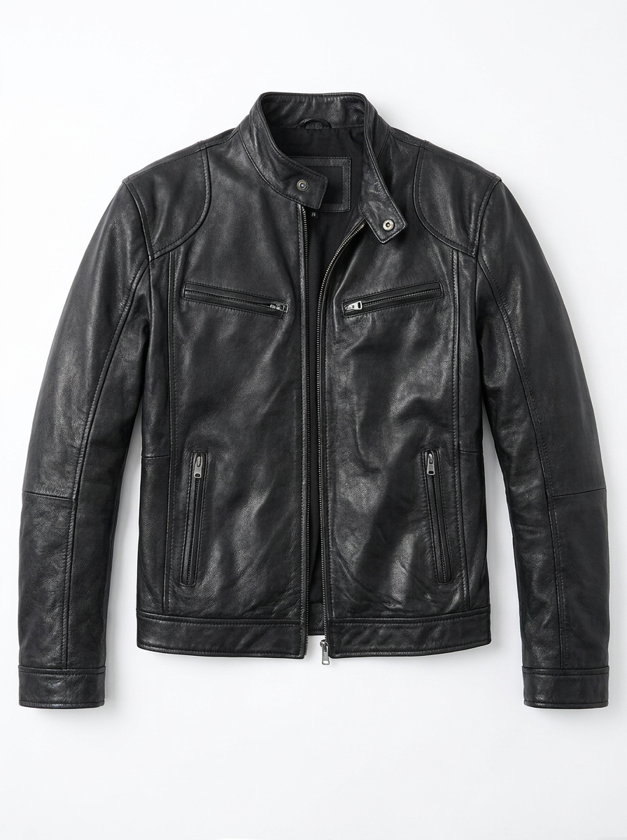 Lässige Lederjacke