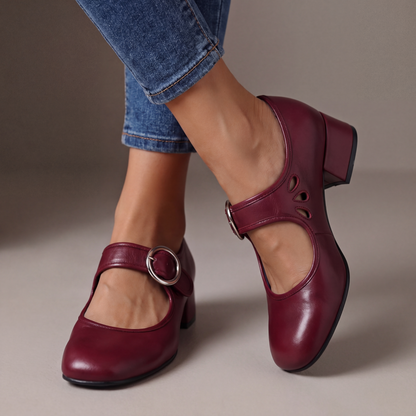 Véronique – Leder-Mary-Janes mit Absatz
