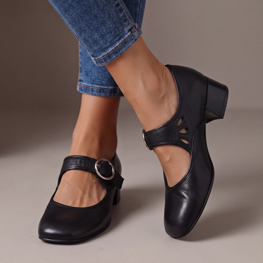 Véronique – Leder-Mary-Janes mit Absatz