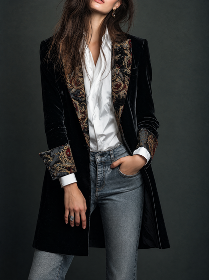 Léontine | Schwarzer Slim-Fit-Blazer
