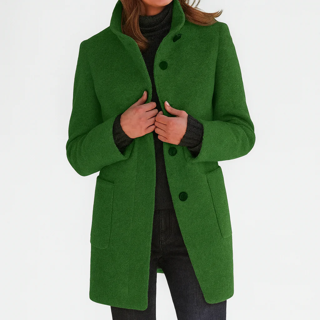 Alina | Damen Wollmantel Midi