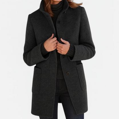 Alina | Damen Wollmantel Midi