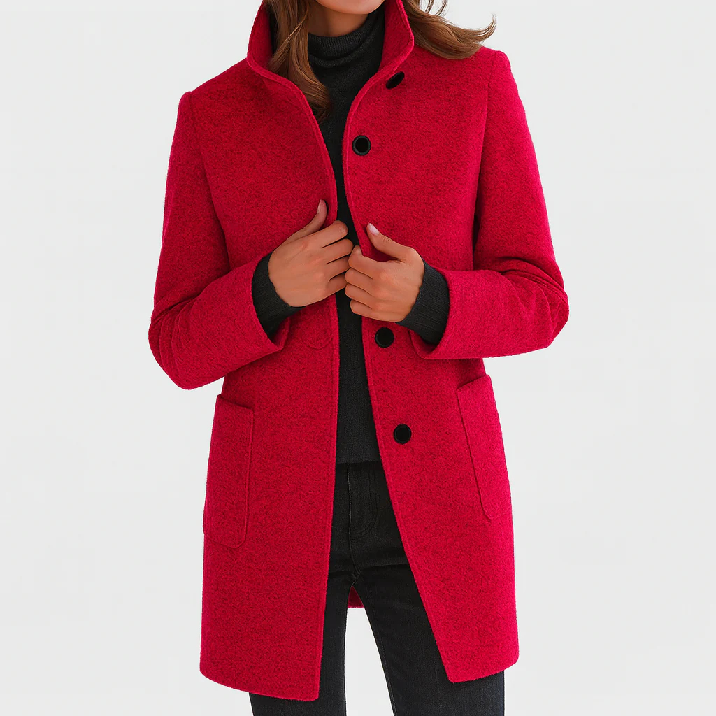 Alina | Damen Wollmantel Midi