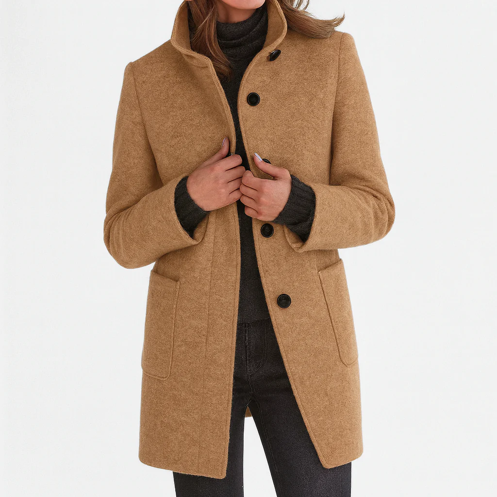 Alina | Damen Wollmantel Midi