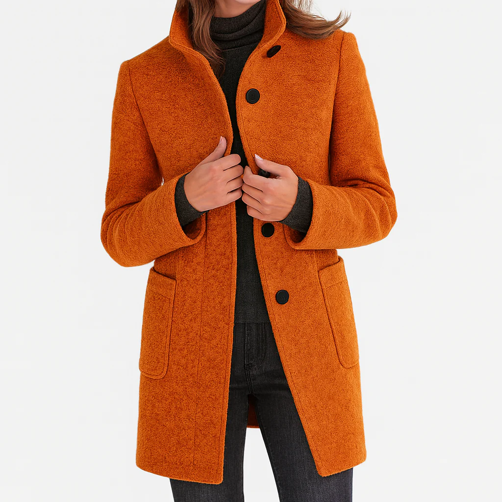 Alina | Damen Wollmantel Midi