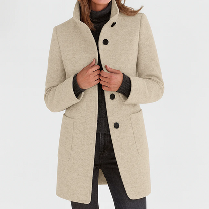 Alina | Damen Wollmantel Midi