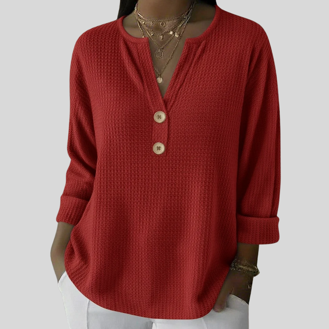 Lucinda | Stilvolles Henley-Oberteil
