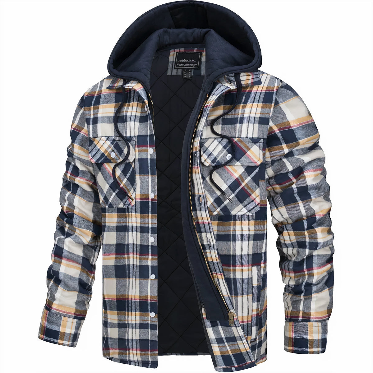 Stilvolle karierte Jacke mit Reißverschluss