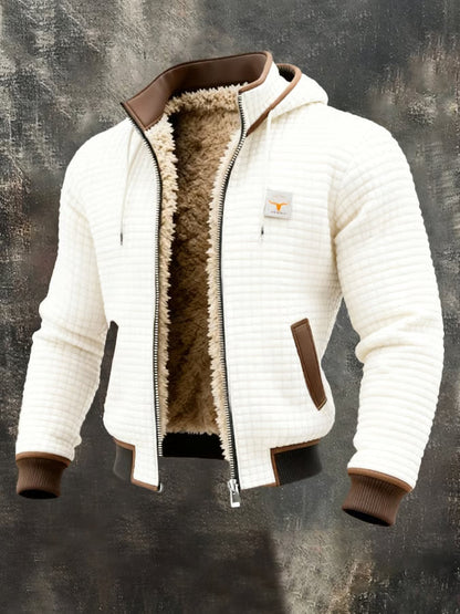 Retro-Kapuzenjacke mit Reißverschluss