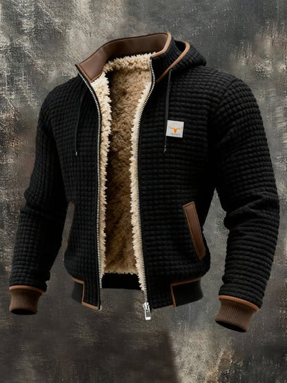 Retro-Kapuzenjacke mit Reißverschluss