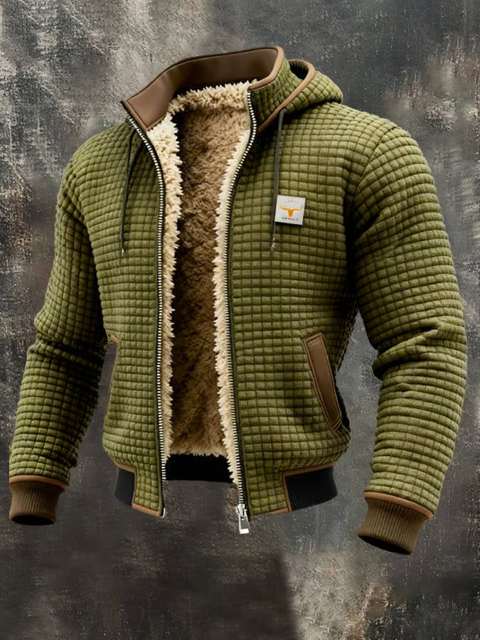 Retro-Kapuzenjacke mit Reißverschluss
