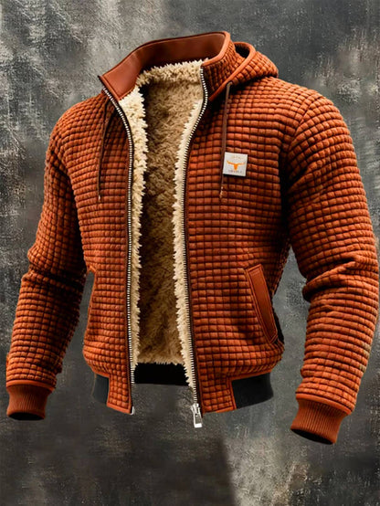 Retro-Kapuzenjacke mit Reißverschluss