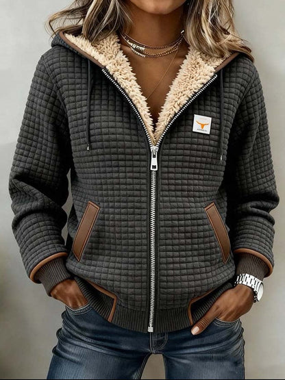 Sandra | Gefütterte Sherpa-Kapuzenjacke